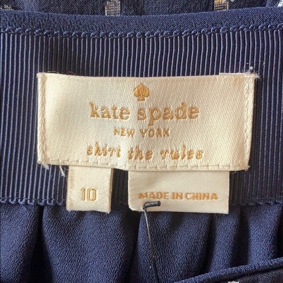 Kate Spade Night Sky Navy Dot Mini Skirt 10 - Picture 4 of 5